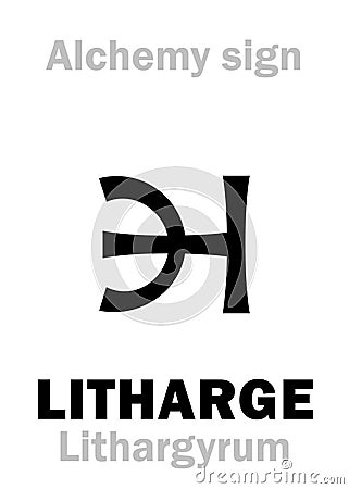 Alchemy: LITHARGE (Lithargyrum) Vector Illustration